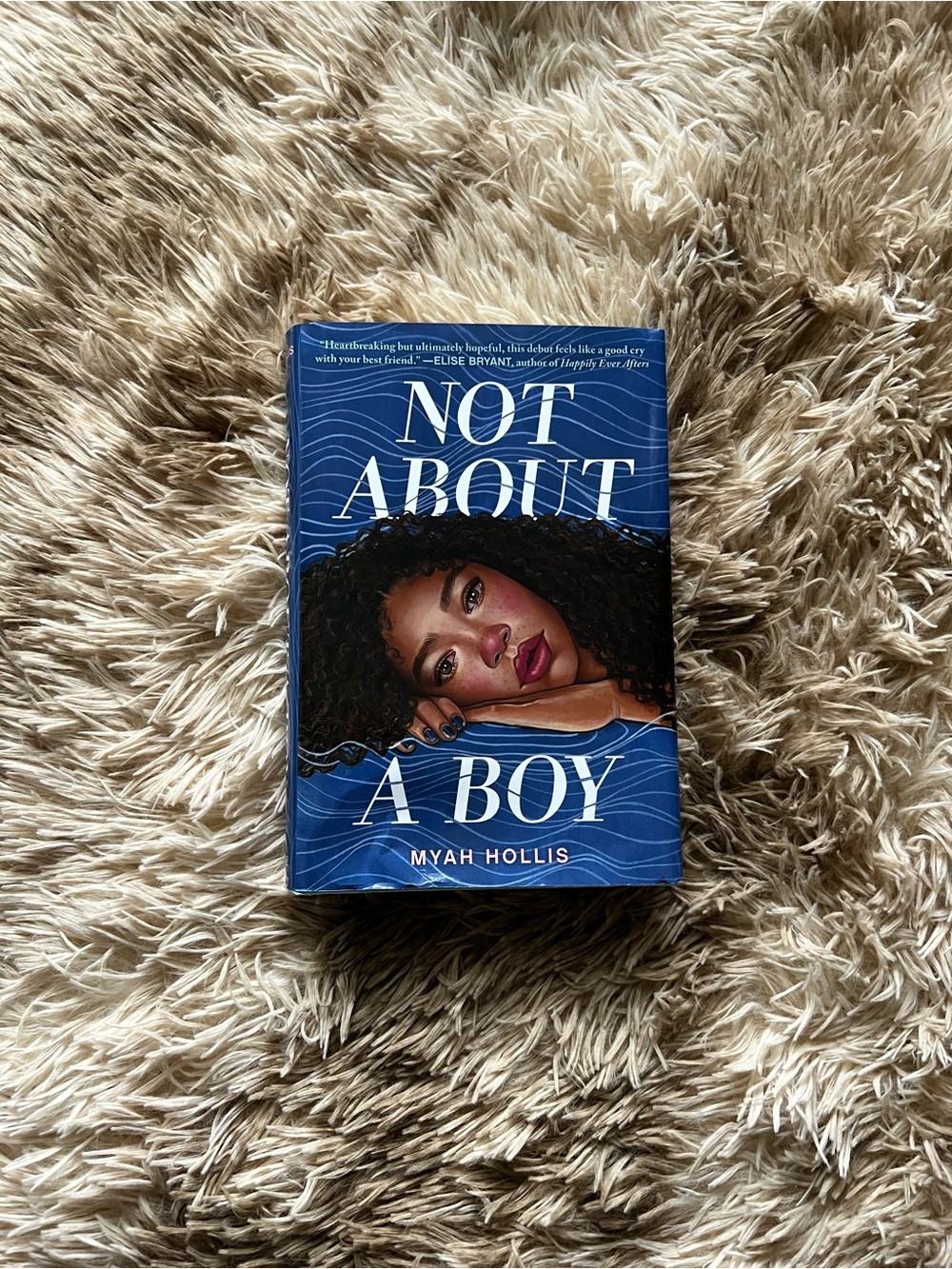 Not About a Boy by Myah Hollis - Blue Hardcover Novel